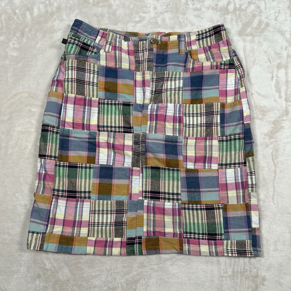 Plaid Patchwork Skirt - Multicolor - image 1